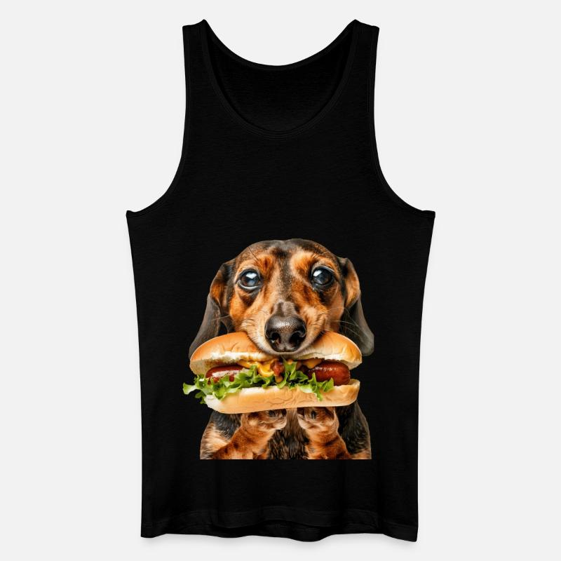 Dackel - Männer Bio Tank Top - Schwarz