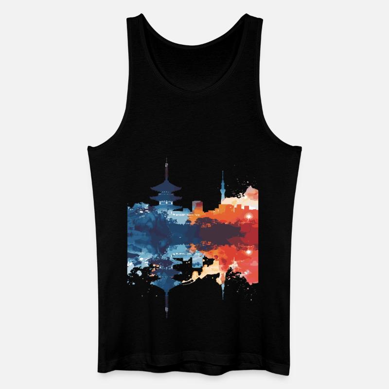 Hakodate - Männer Bio Tank Top - Schwarz