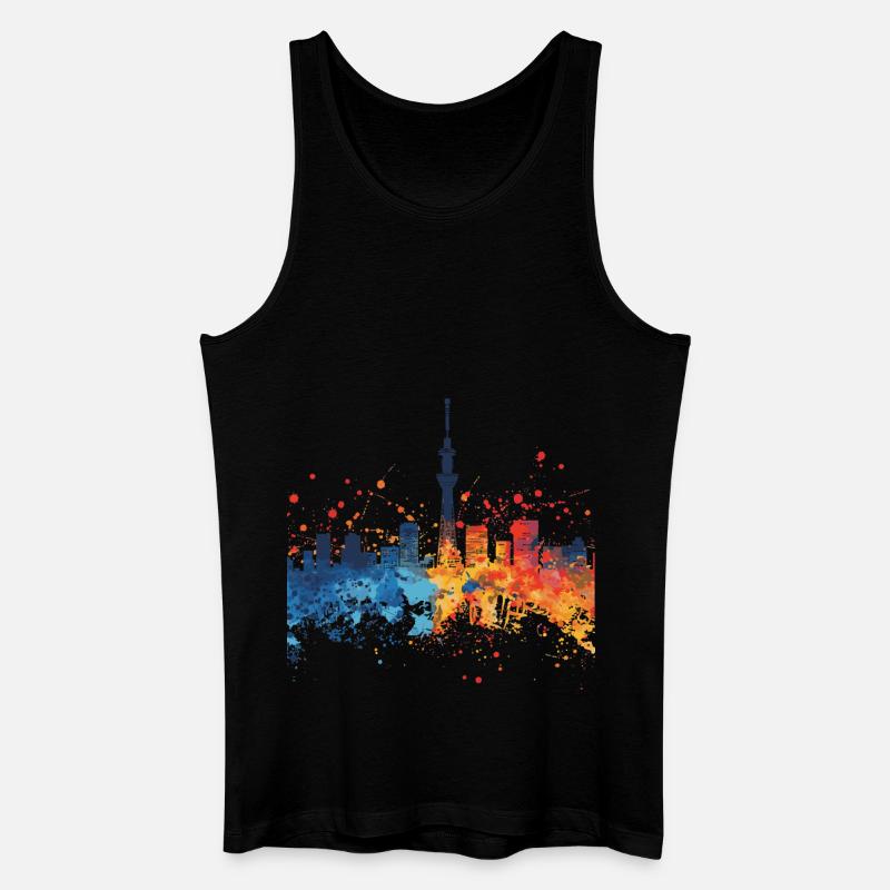 Kisarazu - Männer Bio Tank Top - Schwarz