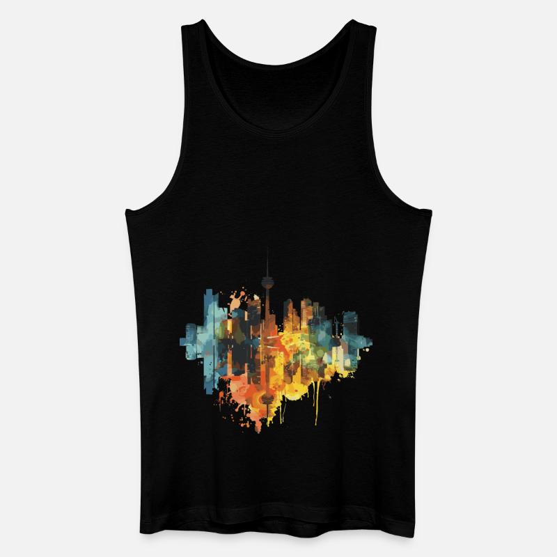 Gooise Meren - Männer Bio Tank Top - Schwarz