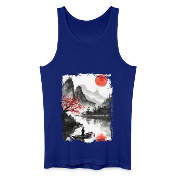 Japon - Débardeur bio Homme - bleu roi - Devant
