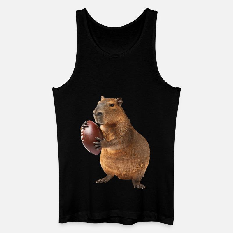 Capybara Fußball - Männer Bio Tank Top - Schwarz