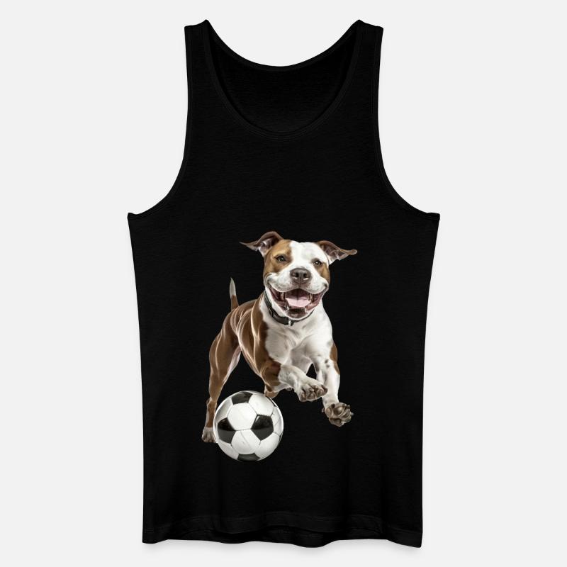 Amerikanischer Pitbull Terrier - Männer Bio Tank Top - Schwarz