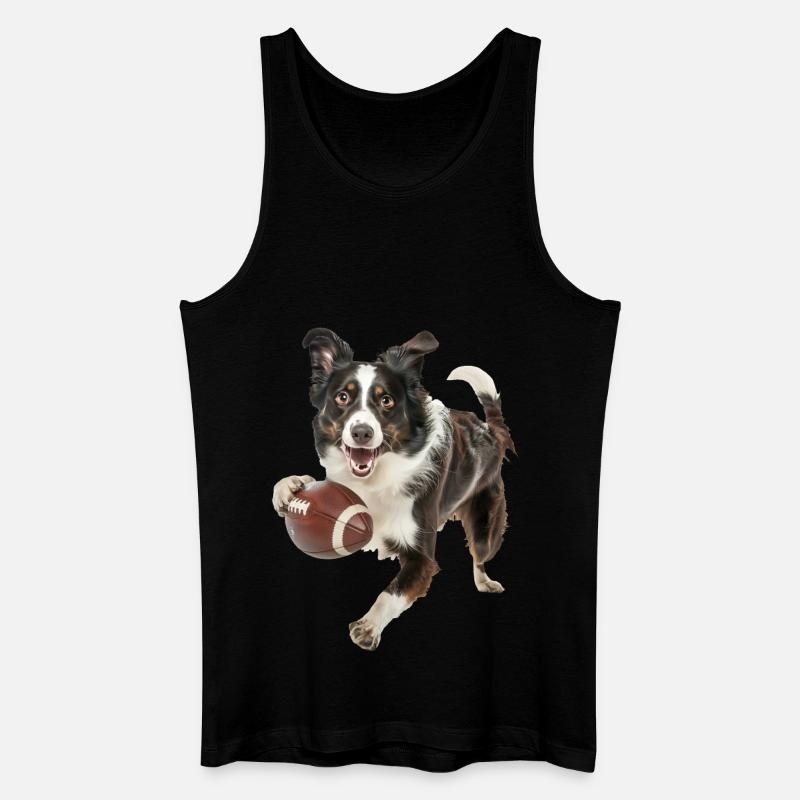 Border Collie - Männer Bio Tank Top - Schwarz