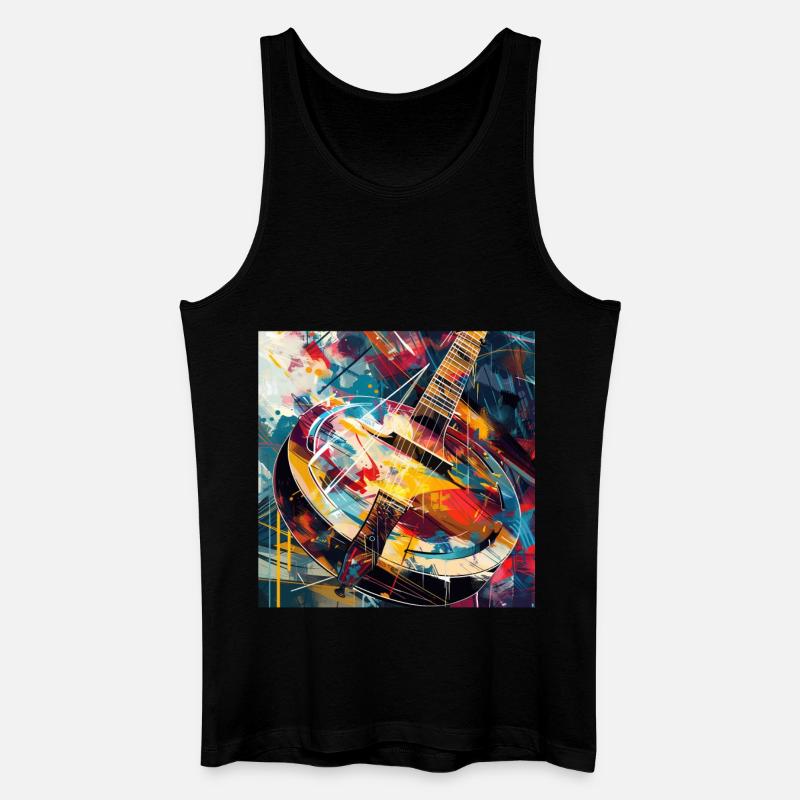 Banjo - Männer Bio Tank Top - Schwarz