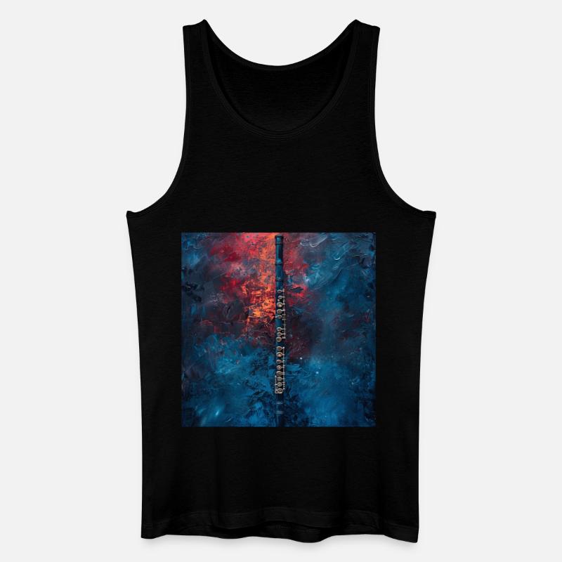 Flöte - Männer Bio Tank Top - Schwarz