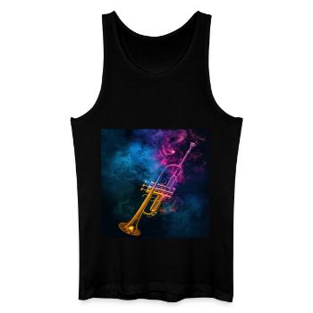 Trompete - Männer Bio Tank Top - Schwarz - Vorne