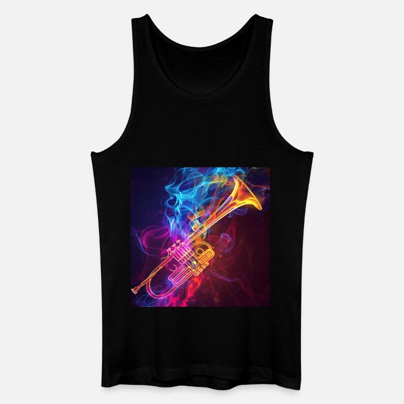 Trompete - Männer Bio Tank Top - Schwarz