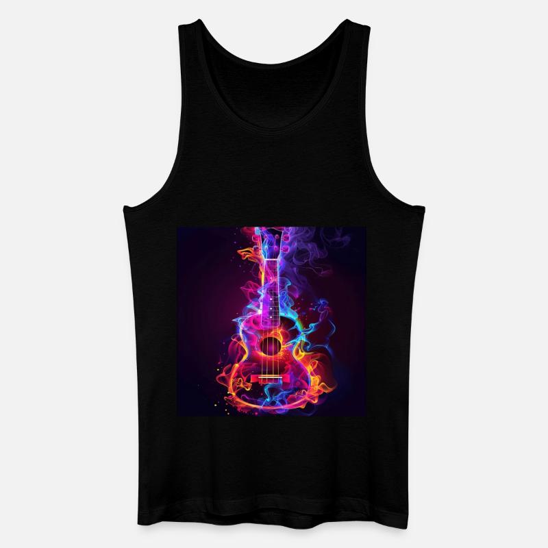 Ukulele - Männer Bio Tank Top - Schwarz