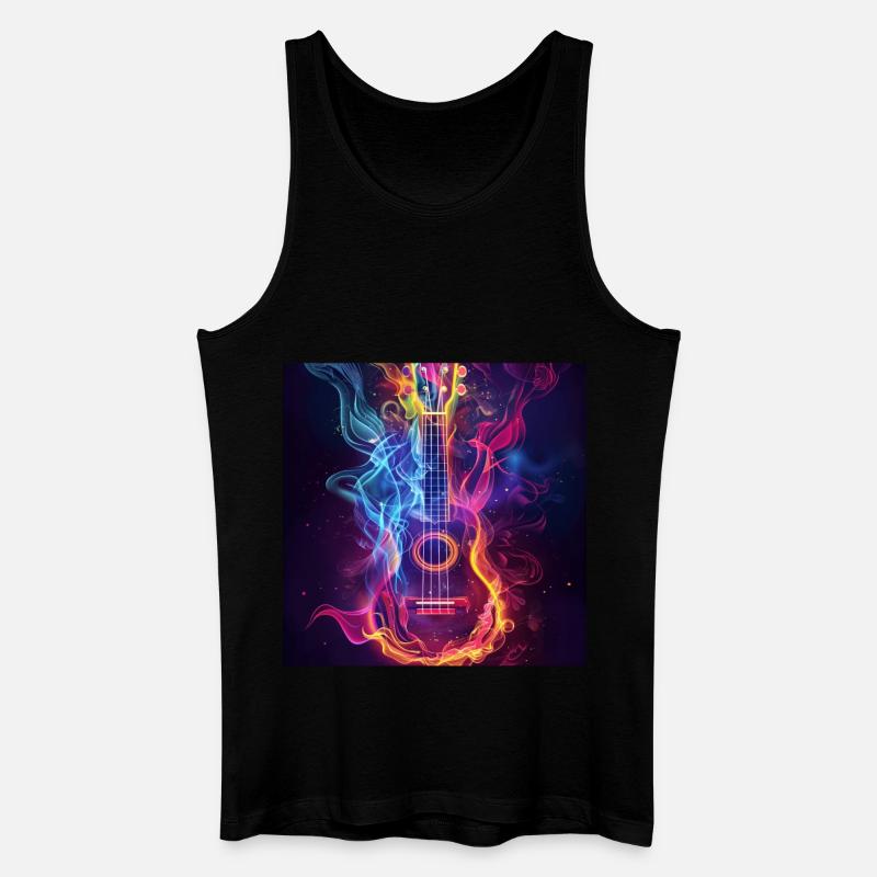 Ukulele - Männer Bio Tank Top - Schwarz