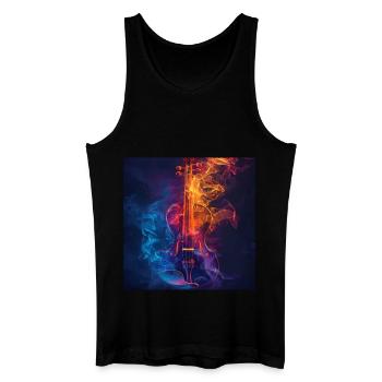 Violine - Männer Bio Tank Top - Schwarz - Vorne