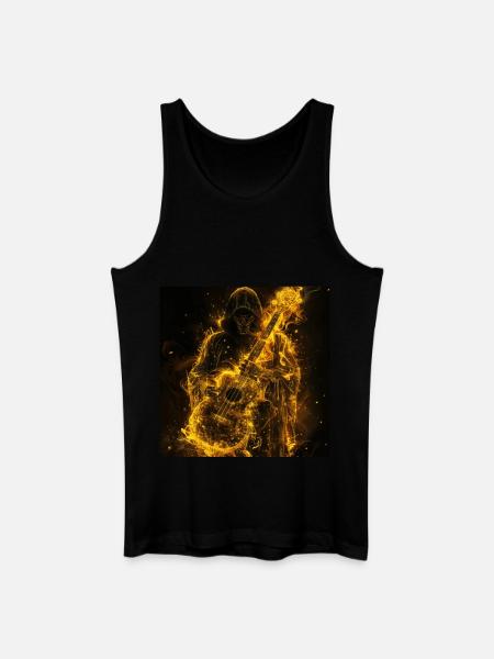 Ukulele - Männer Bio Tank Top - Schwarz