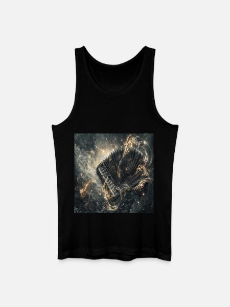 Akkordeon - Männer Bio Tank Top - Schwarz