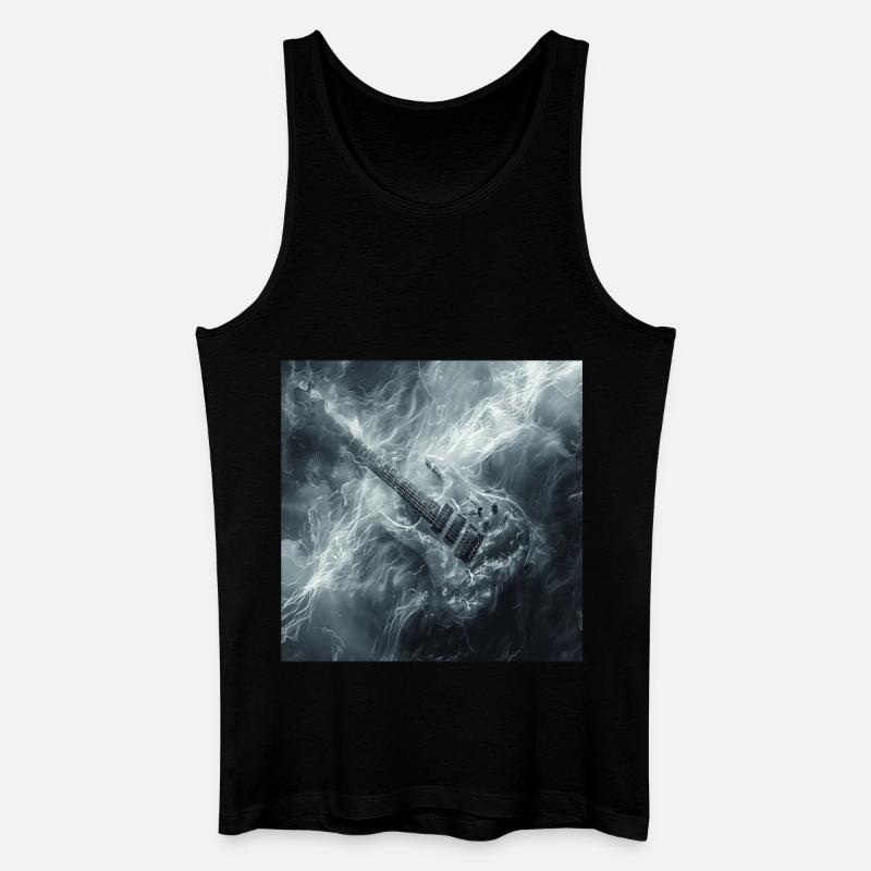 Gitarre - Männer Bio Tank Top - Schwarz