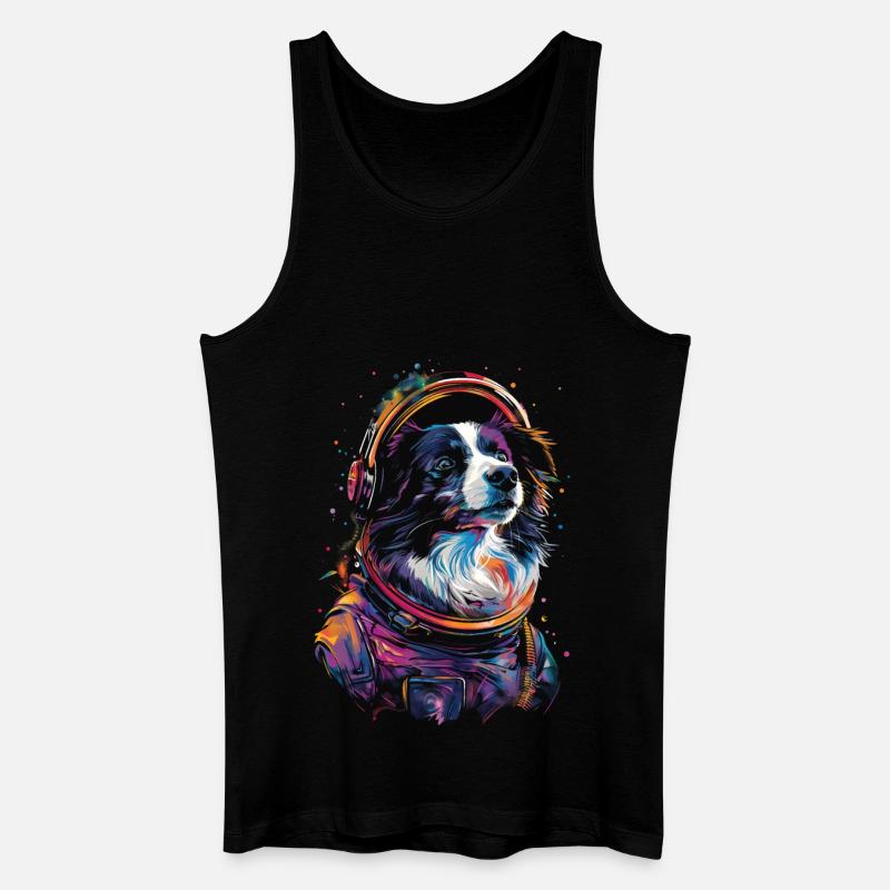Border Collie - Männer Bio Tank Top - Schwarz
