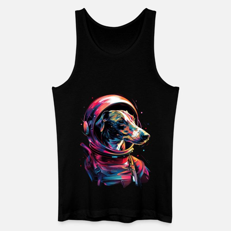Whippet - Männer Bio Tank Top - Schwarz