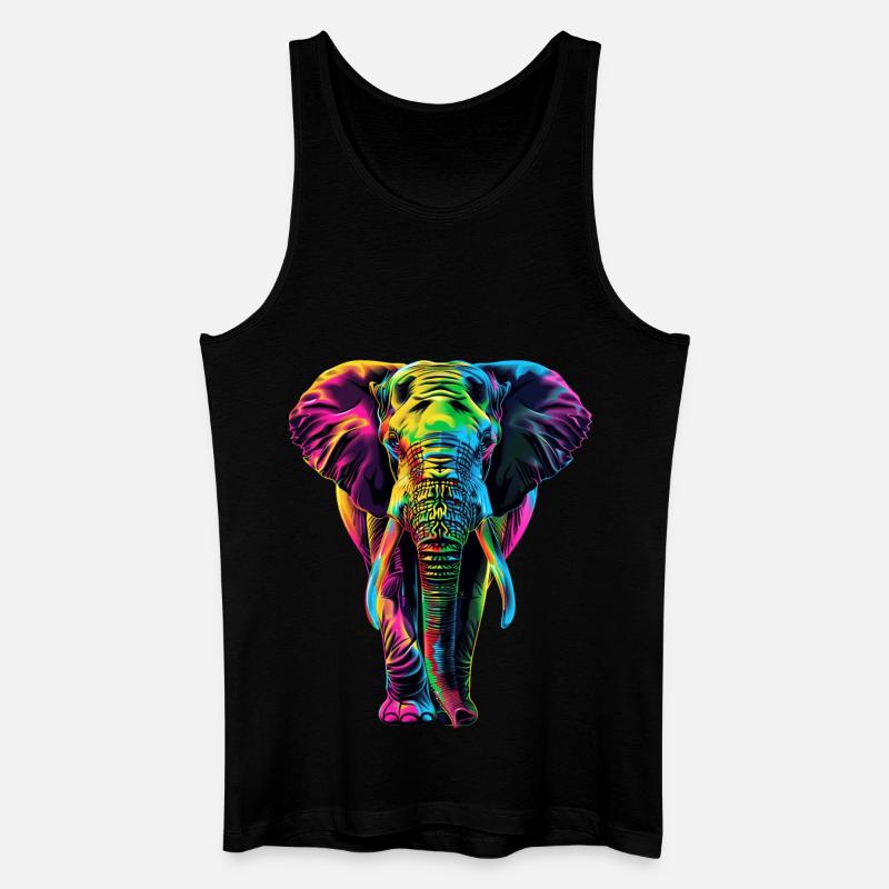 Elefant - Männer Bio Tank Top - Schwarz