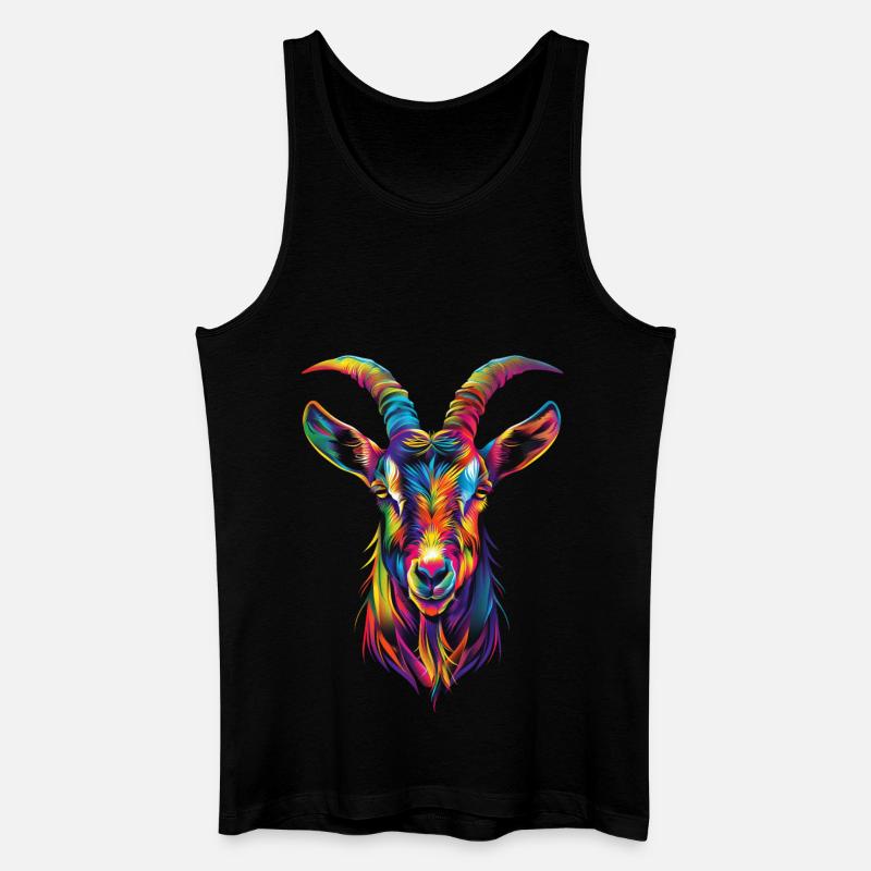 Ziege - Männer Bio Tank Top - Schwarz