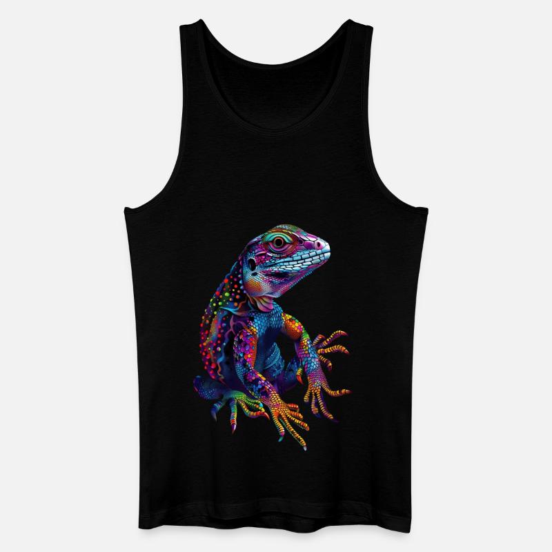 Eidechse - Männer Bio Tank Top - Schwarz