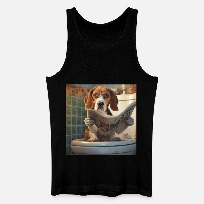 Beagle - Männer Bio Tank Top - Schwarz