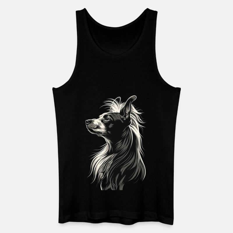 Chinesischer Schopfhund - Männer Bio Tank Top - Schwarz