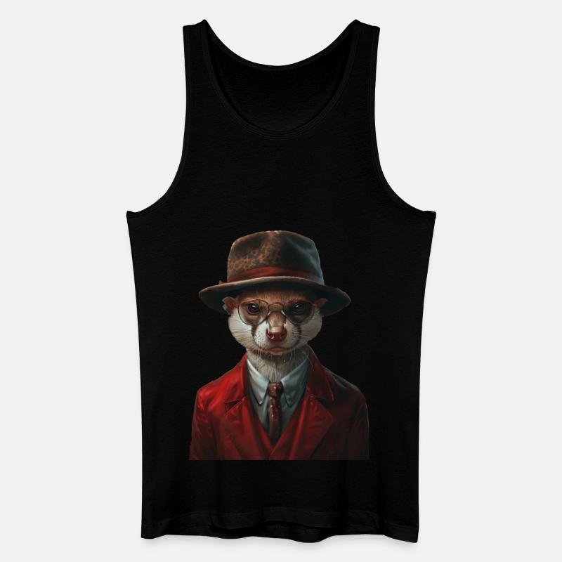 Wiesel - Männer Bio Tank Top - Schwarz
