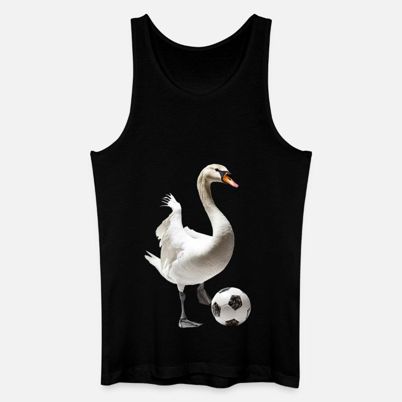 Schwan - Männer Bio Tank Top - Schwarz