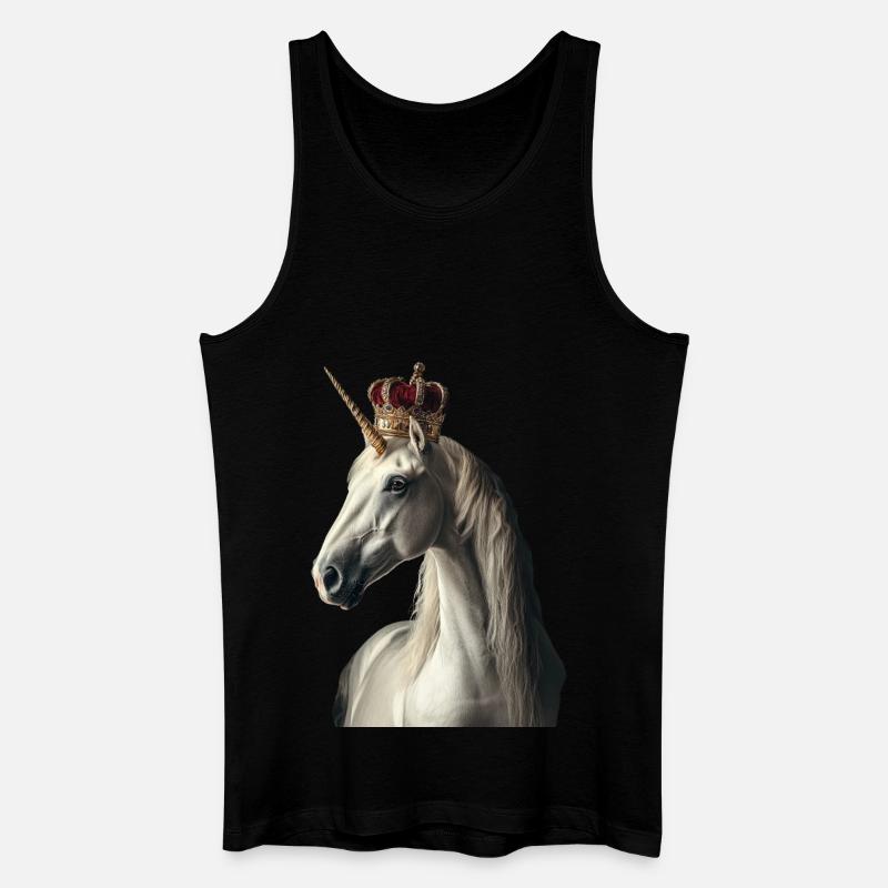Einhorn - Männer Bio Tank Top - Schwarz