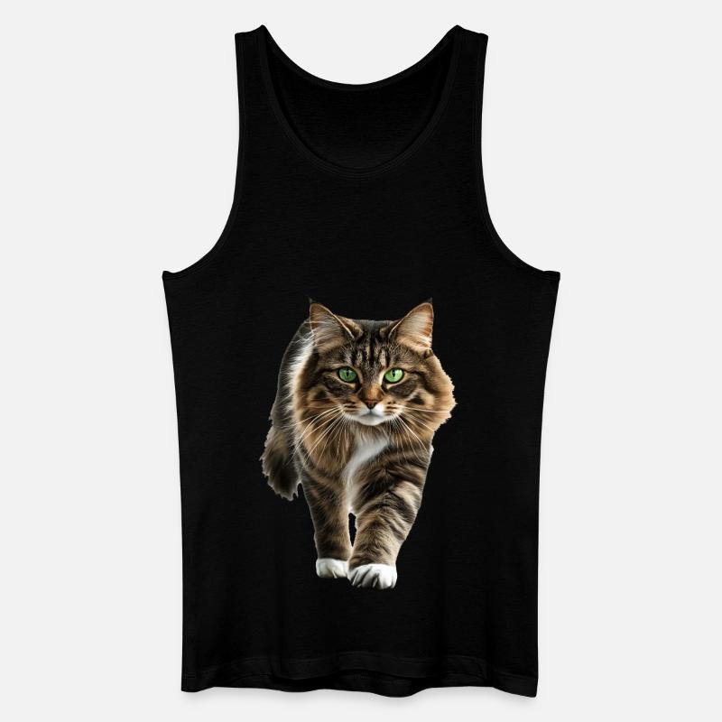 Norwegische Waldkatze - Männer Bio Tank Top - Schwarz