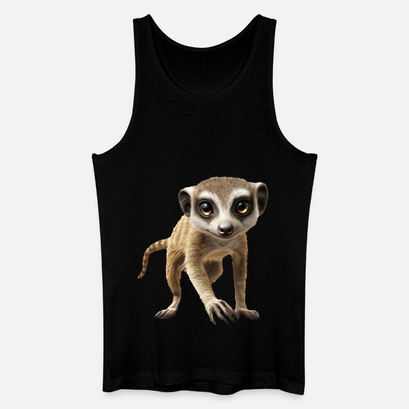 Erdmännchen - Männer Bio Tank Top - Schwarz