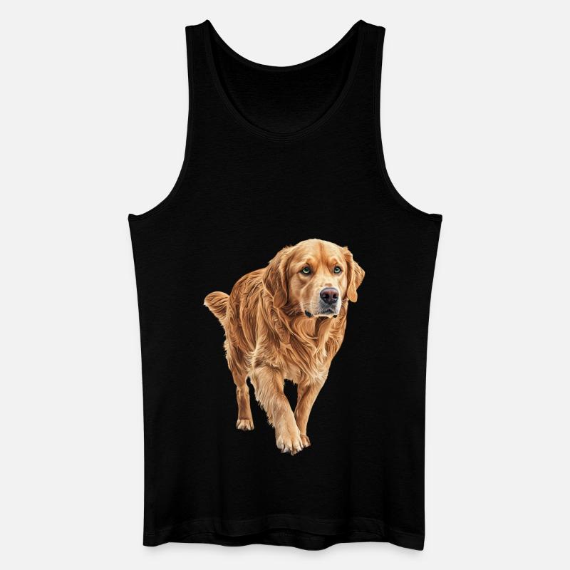 Golden Retriever - Männer Bio Tank Top - Schwarz