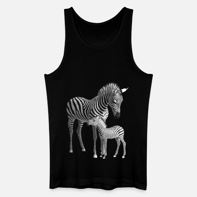 Zebra - Männer Bio Tank Top - Schwarz