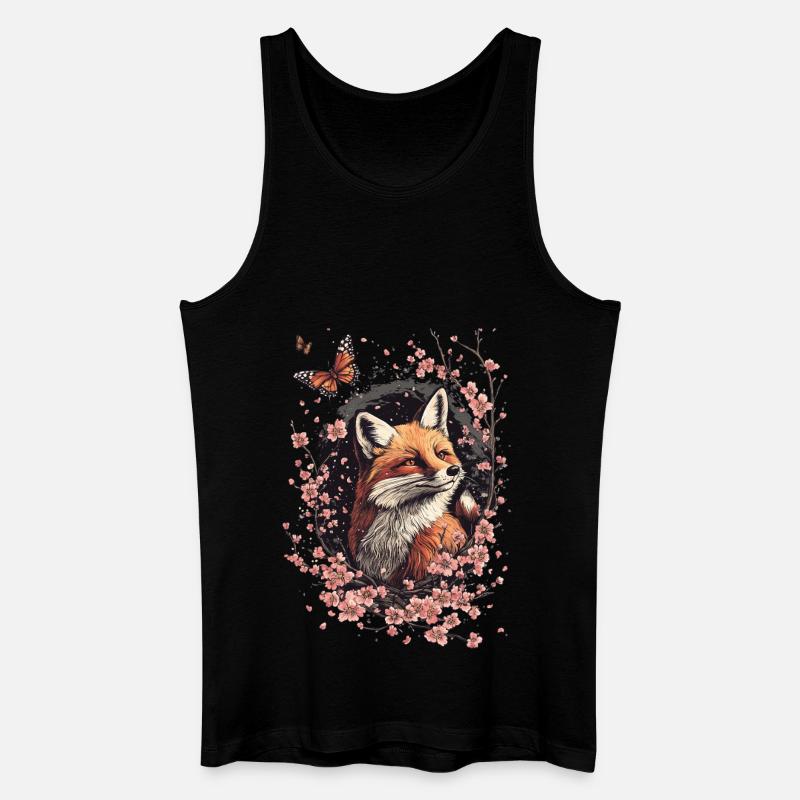 Fuchs - Männer Bio Tank Top - Schwarz