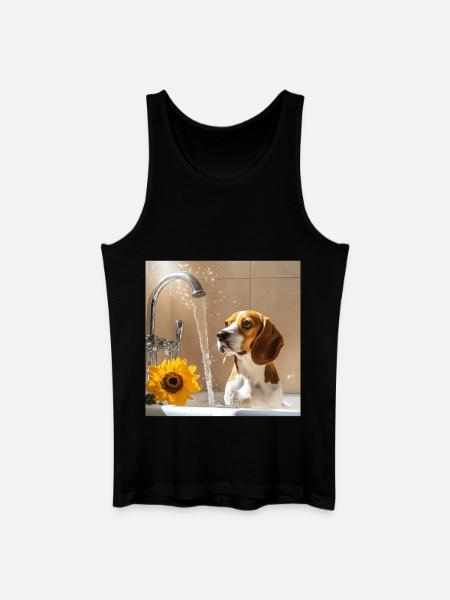 Beagle - Männer Bio Tank Top - Schwarz