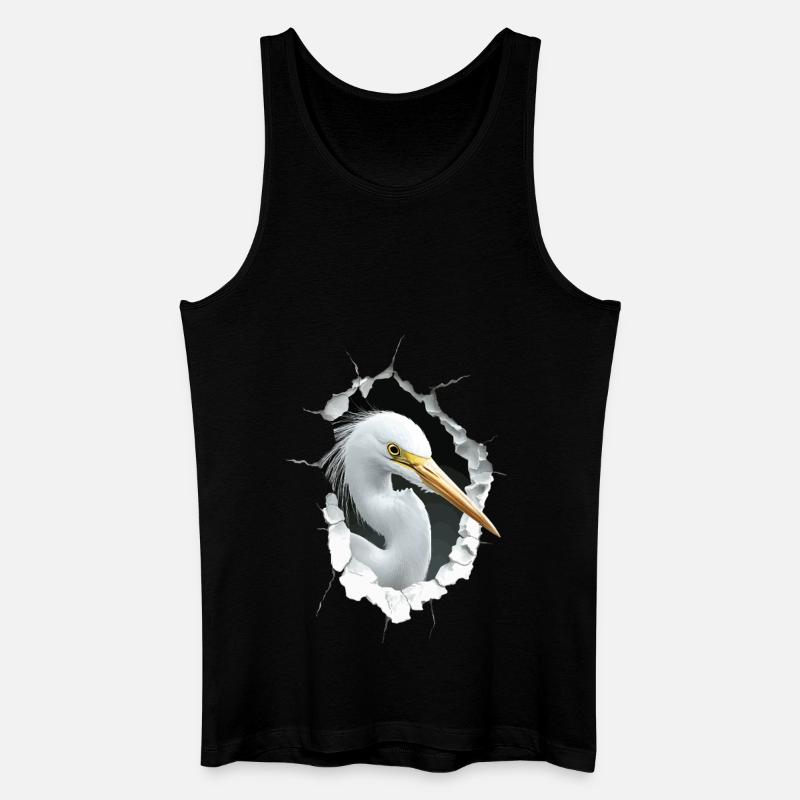 Reiher Vogel - Männer Bio Tank Top - Schwarz