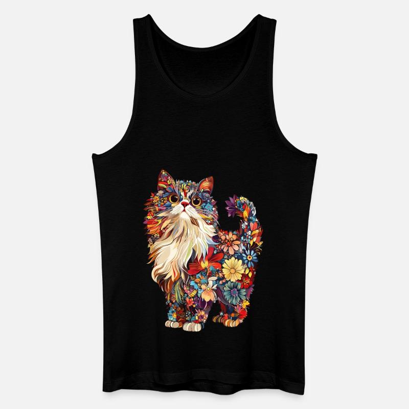 Perserkatze - Männer Bio Tank Top - Schwarz