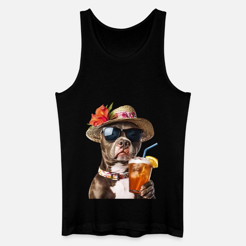 Amerikanischer Pitbull Terrier - Männer Bio Tank Top - Schwarz