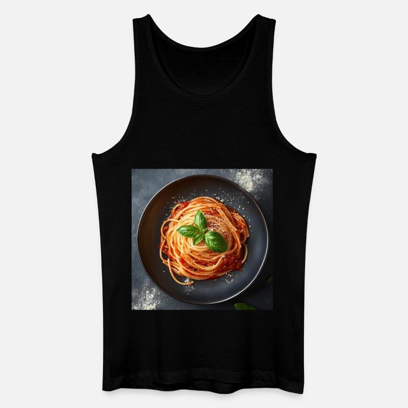 Pasta - Männer Bio Tank Top - Schwarz