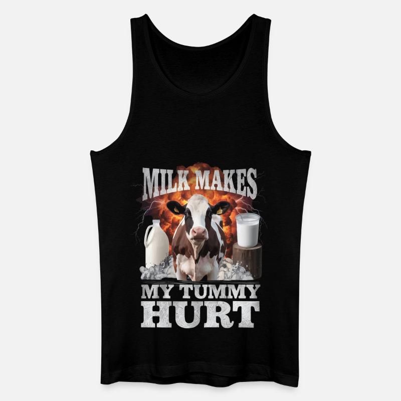 Milch - Männer Bio Tank Top - Schwarz