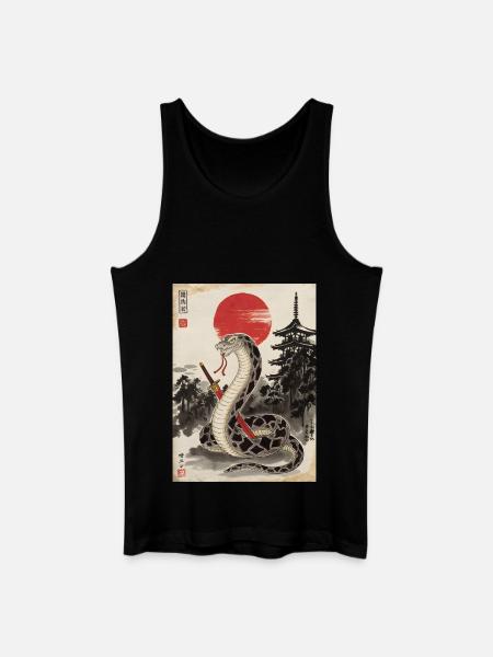 Samurai - Männer Bio Tank Top - Schwarz