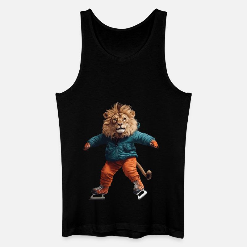 Löwe - Männer Bio Tank Top - Schwarz