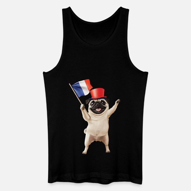 Mops - Männer Bio Tank Top - Schwarz