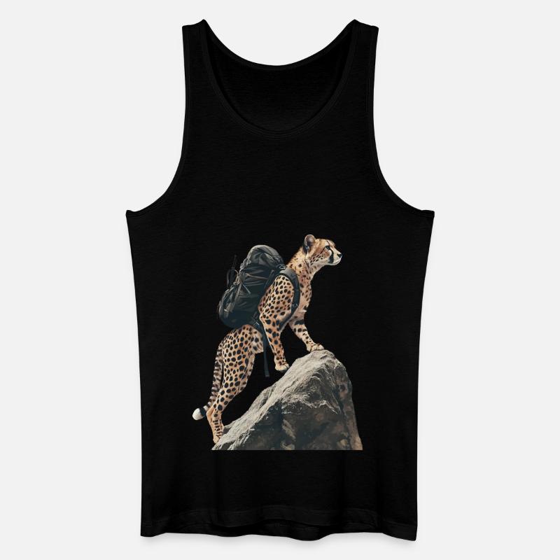 Gepard - Männer Bio Tank Top - Schwarz