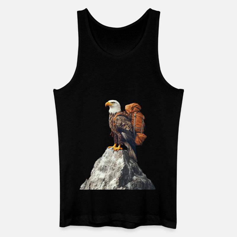 Adler - Männer Bio Tank Top - Schwarz