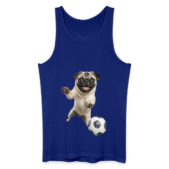 Mops - Männer Bio Tank Top - Königsblau - Vorne