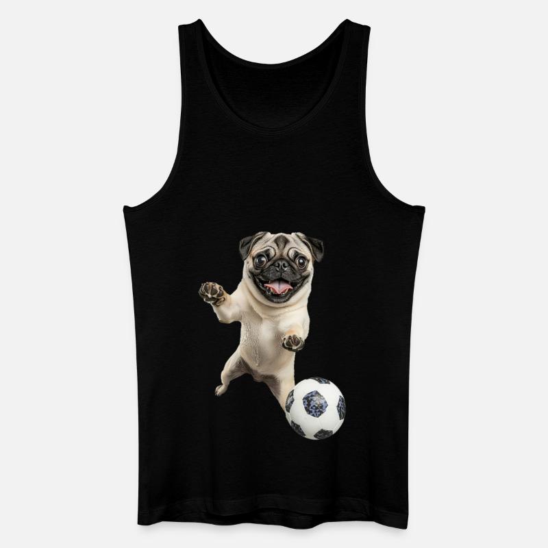 Mops - Männer Bio Tank Top - Schwarz