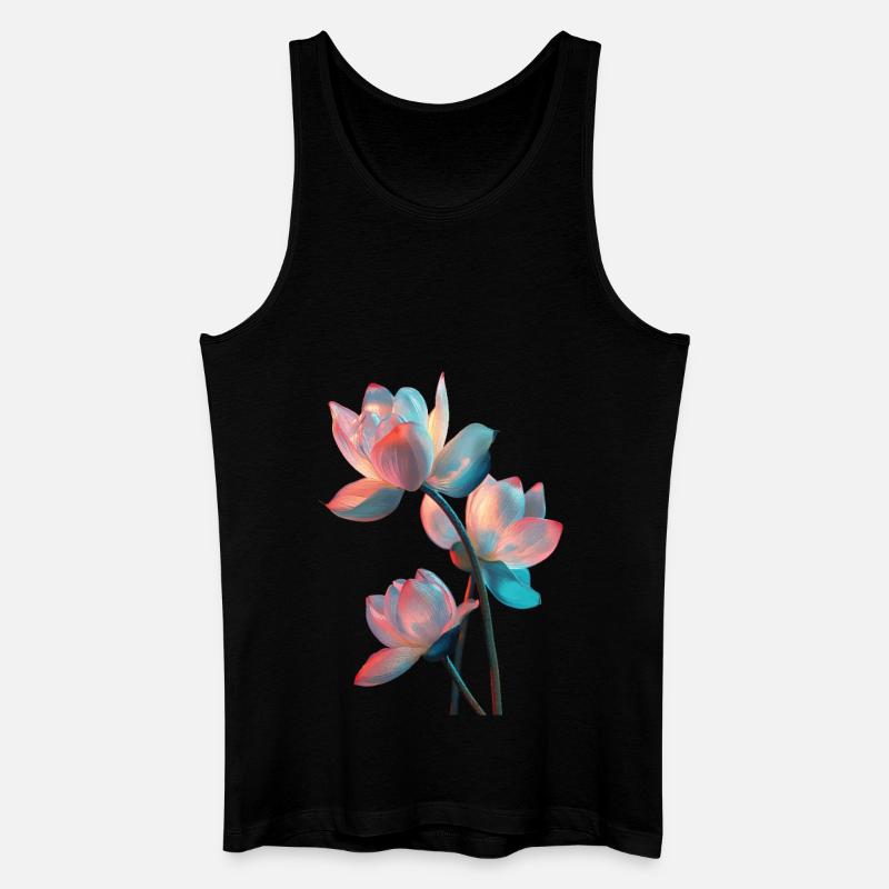 Lotus - Männer Bio Tank Top - Schwarz