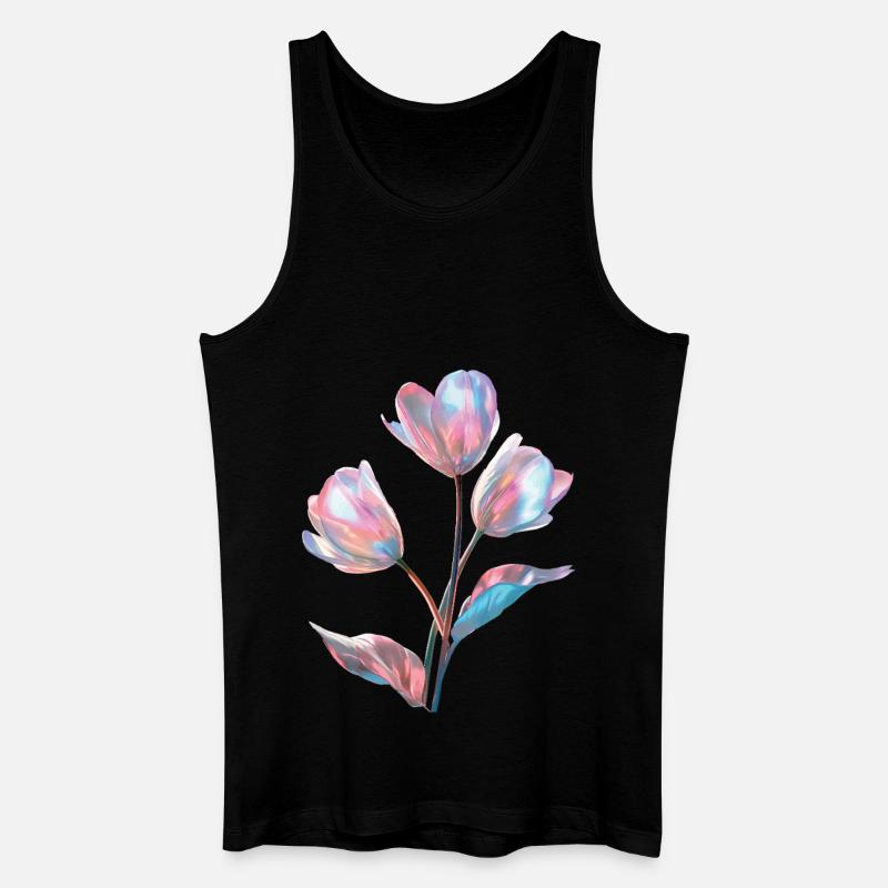 Tulpe - Männer Bio Tank Top - Schwarz