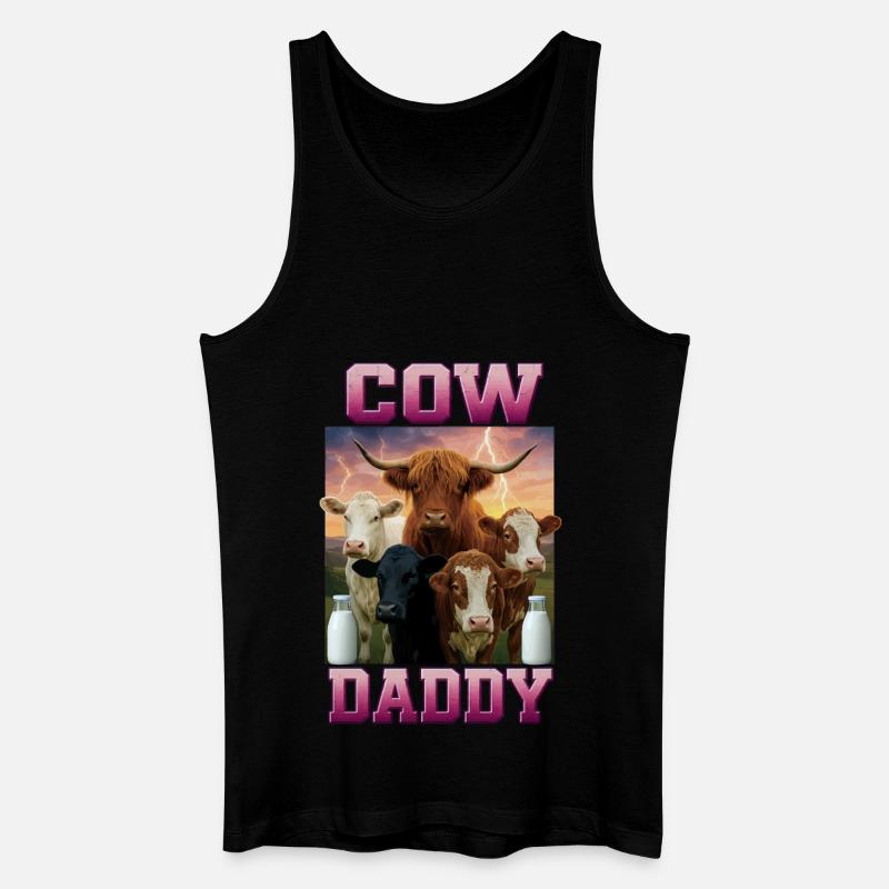Kuh - Männer Bio Tank Top - Schwarz