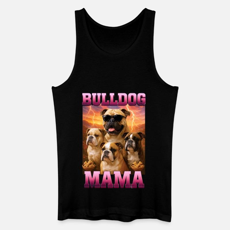 Bulldogge - Männer Bio Tank Top - Schwarz